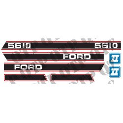Autocollant Ford 5610 Force 2 rouge et noir