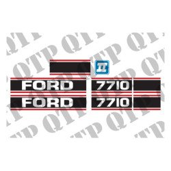 Autocollant Ford 7710 Force 2 rouge et noir